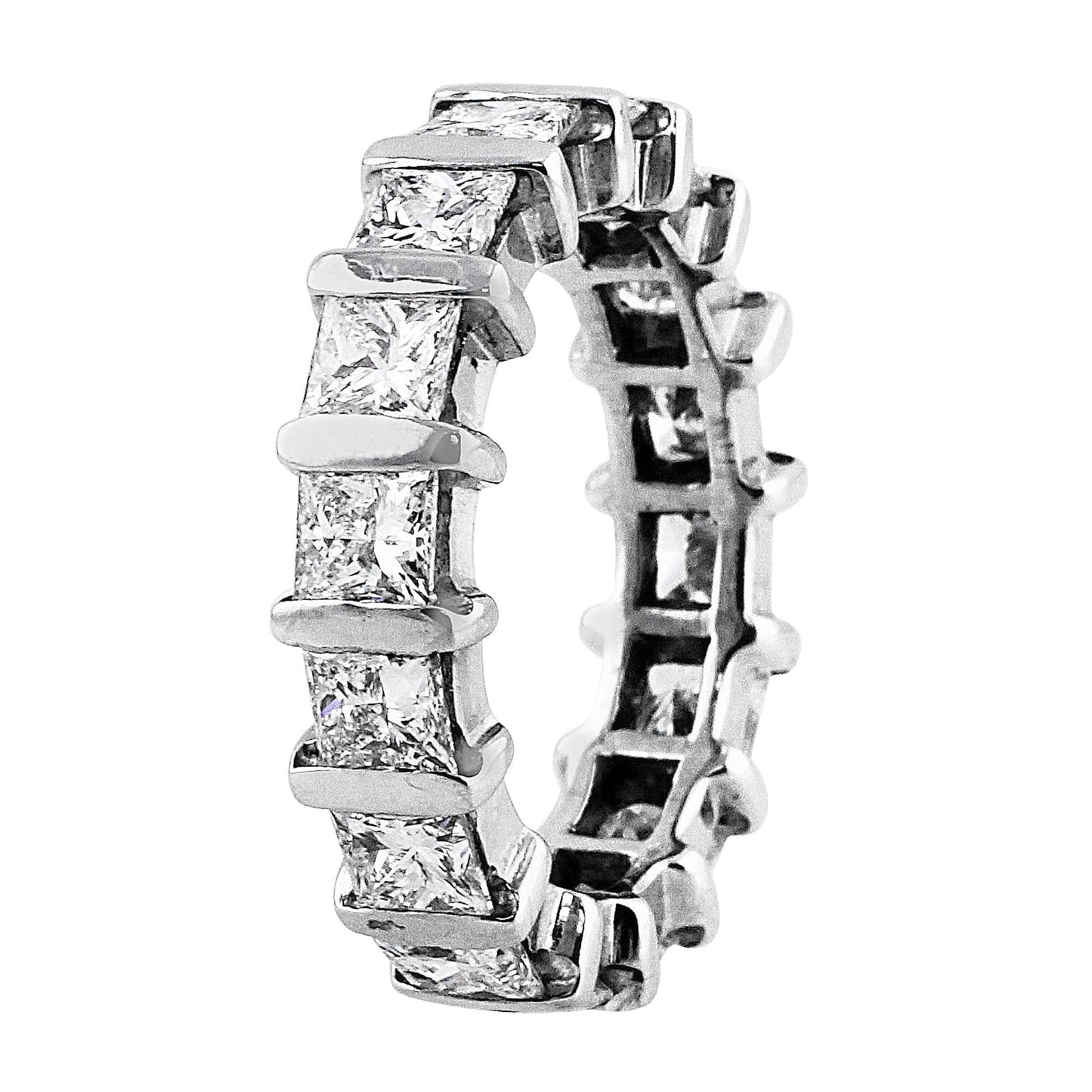 18k White Gold Princess Cut Eternity Band