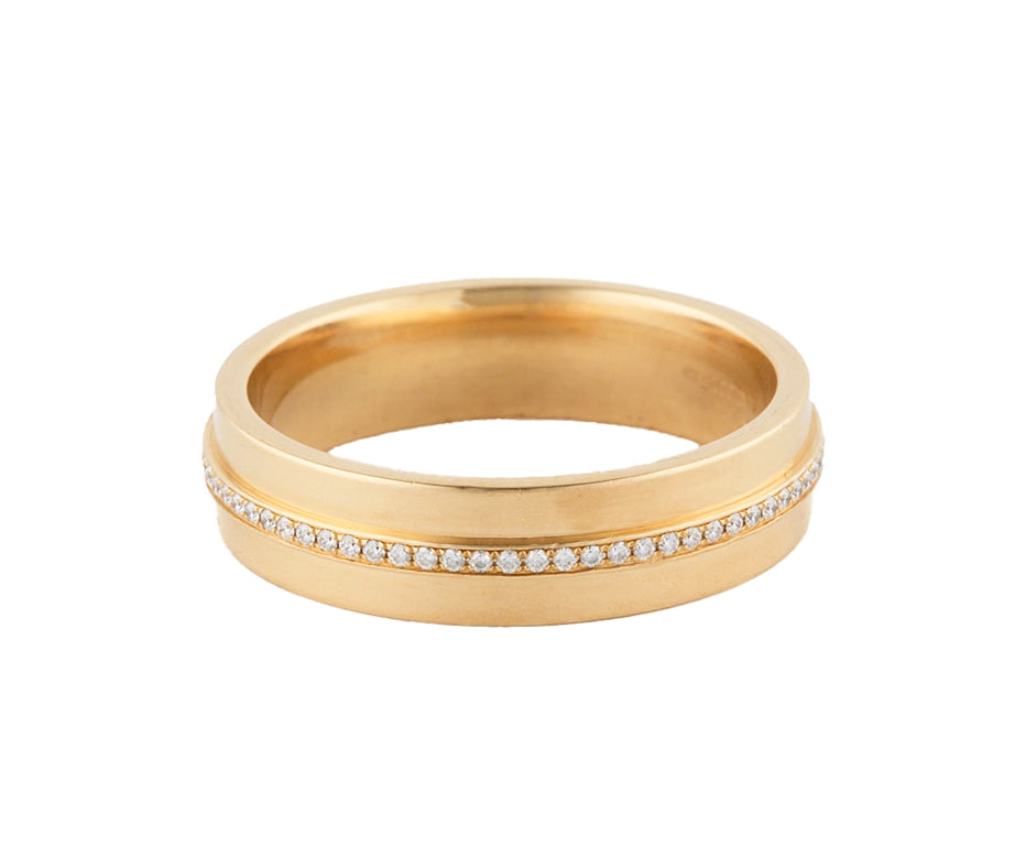 Tiffany & Co. 0.12ctw Diamond T Wide Band Ring in 18K