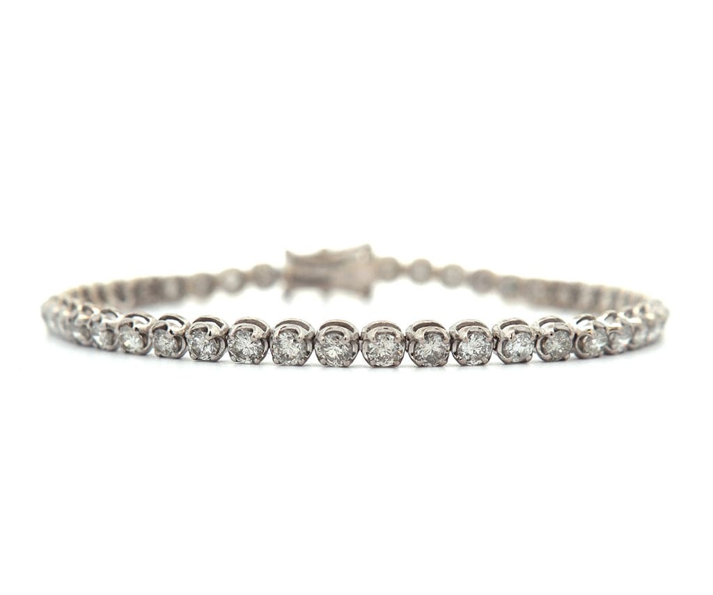 3.35ctw Round Diamond Tennis Bracelet in 14K