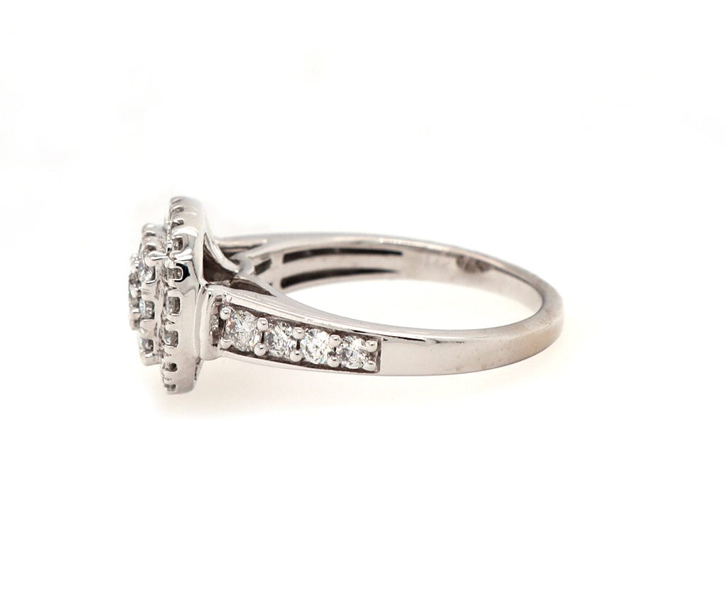 1.00ctw Diamond Cluster Frame Ring in 14K