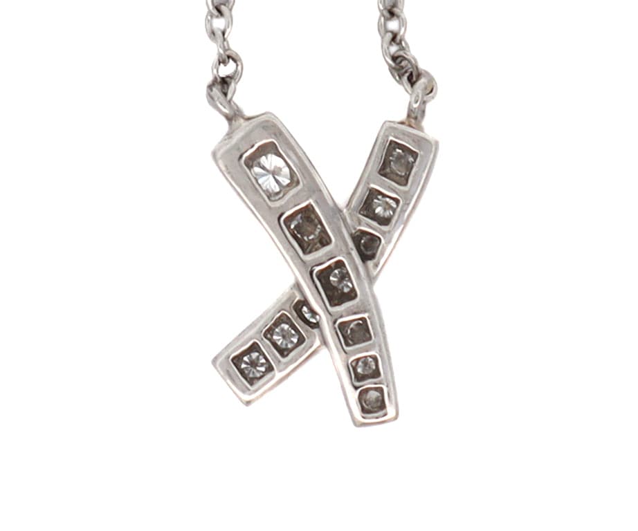 Tiffany & Co. 0.12ctw Diamond Paloma Picasso Graffiti X PendantNecklace Platinum