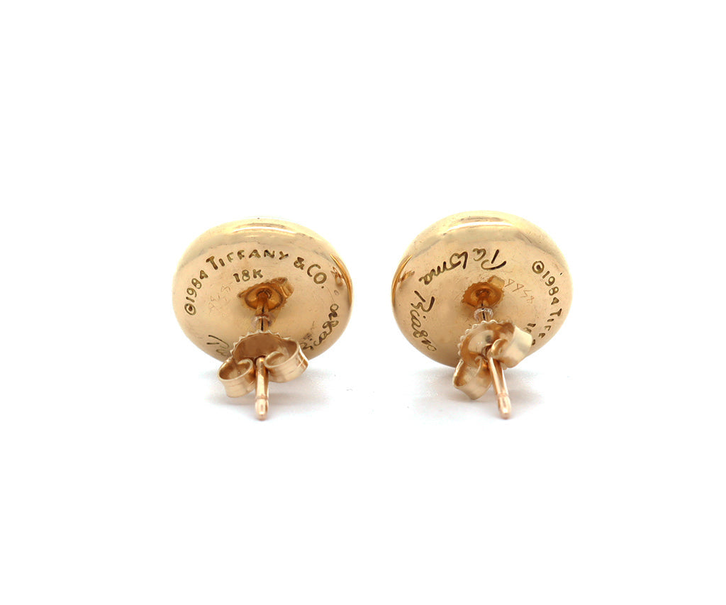 Tiffany & Co. Paloma Picasso Mabe Pearl Stud Earrings in 18K