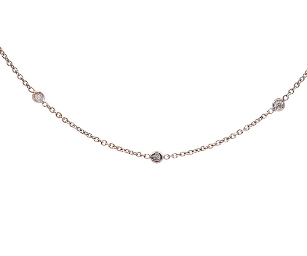 0.50ctw Round Diamond Thirteen Station Necklace in 18K