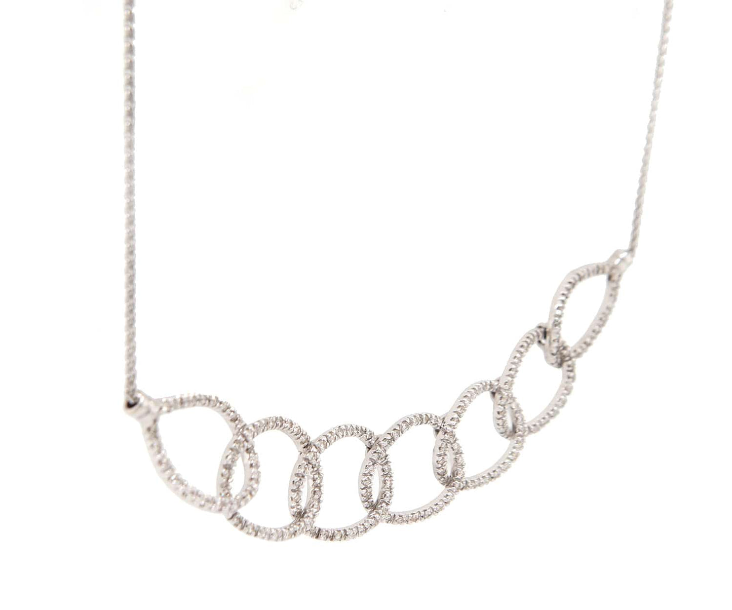 1.00ctw Diamond Interlocking Circles Necklace in 14K and 18K