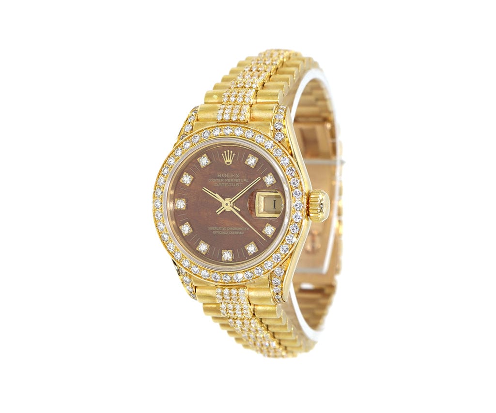 1989 Rolex Datejust 69178 26MM Diamond Dial and Bezel Ladies Watch