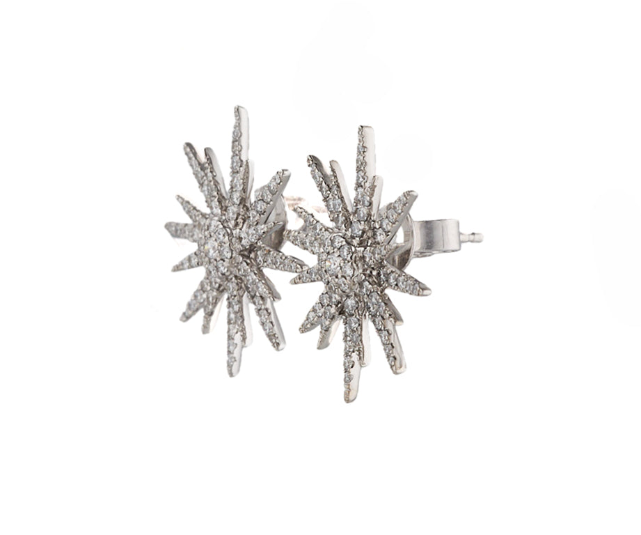 0.77ctw Diamond Starburst Stud Earrings in 18K