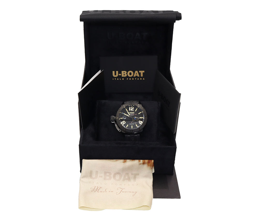 2024 U-Boat Sommerso 9015 46MM Black Dial Rubber Strap Men's Watch