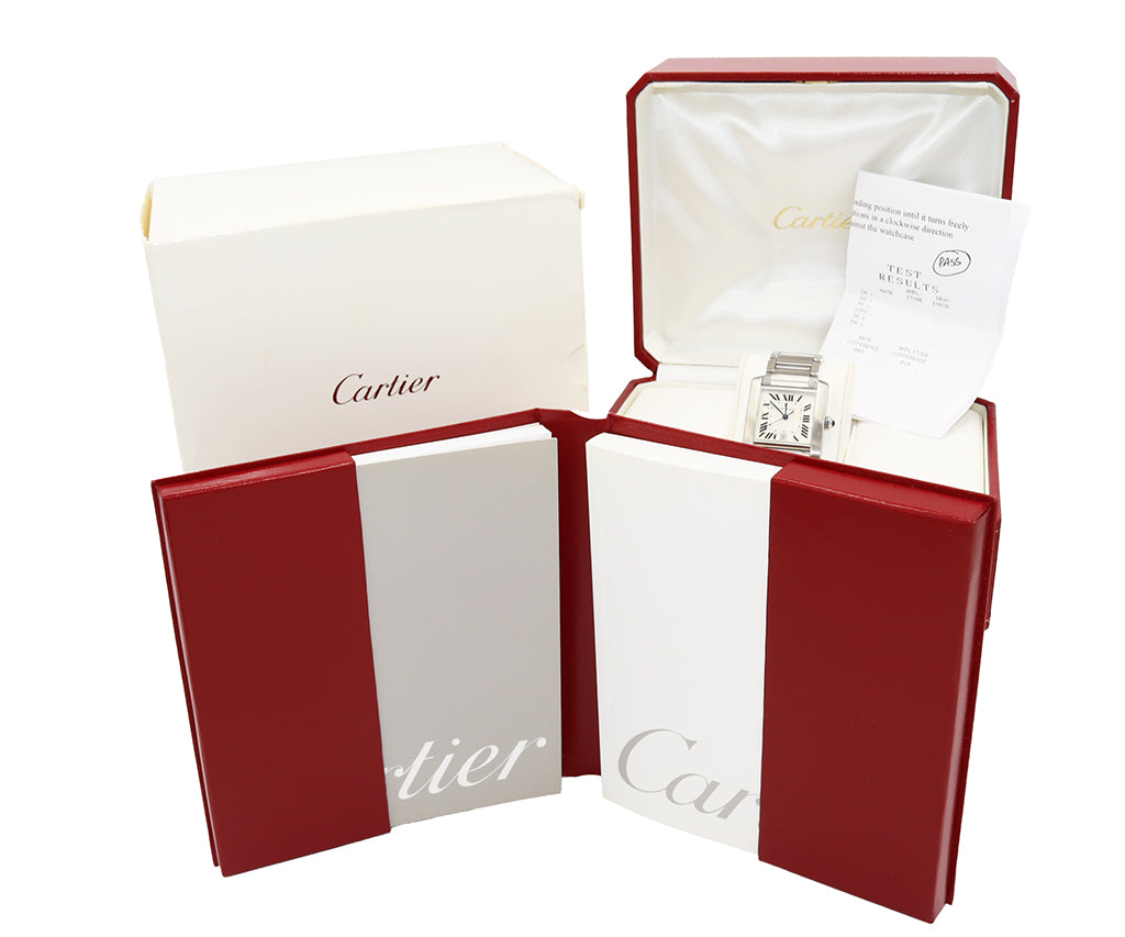 2000 Cartier Tank Francaise 2302 28MM Silver Dial Ladies Watch