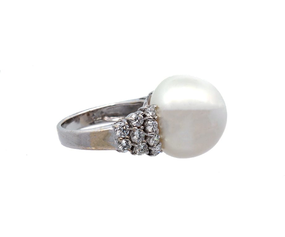 16.0MM South Sea Pearl and 1.45ctw Diamond Ring in 18K