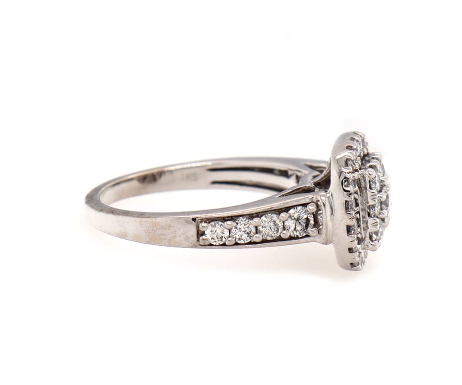 1.00ctw Diamond Cluster Frame Ring in 14K