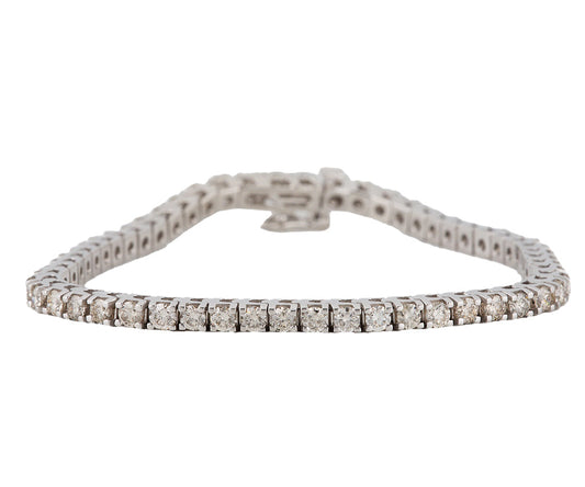 3.85ctw Round Diamond Tennis Bracelet in 14K