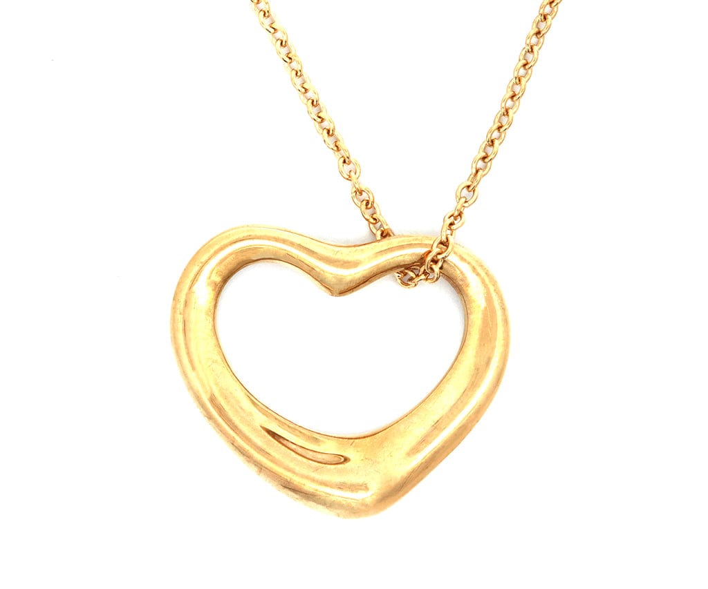 Tiffany & Co. Elsa Peretti Open Heart Pendant Necklace in 18K