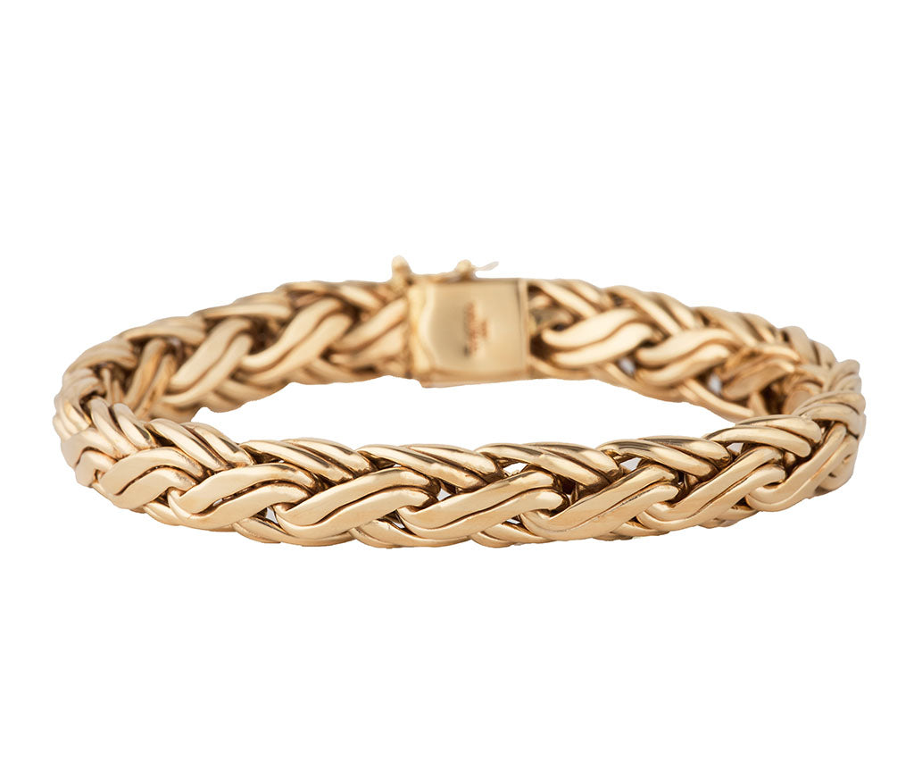 Tiffany & Co. Polished Wheat Braided Rope Bracelet in 14K