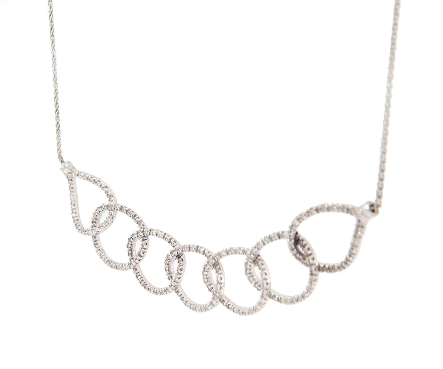 1.00ctw Diamond Interlocking Circles Necklace in 14K and 18K