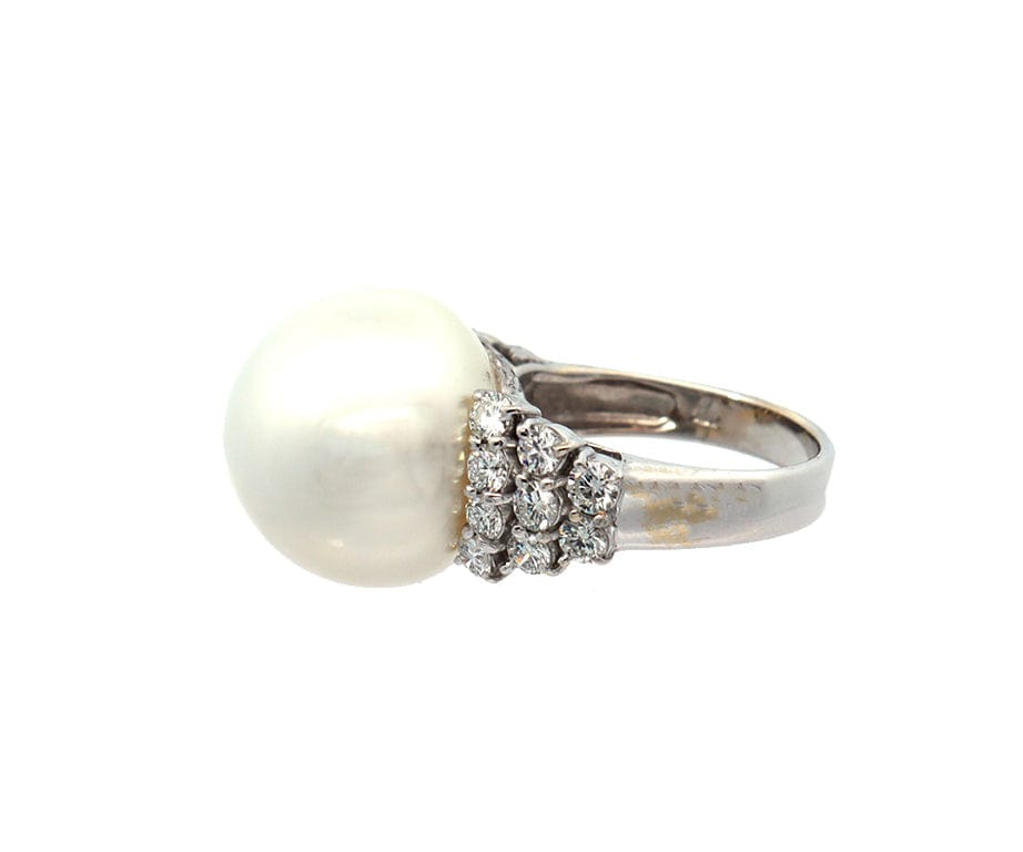 16.0MM South Sea Pearl and 1.45ctw Diamond Ring in 18K