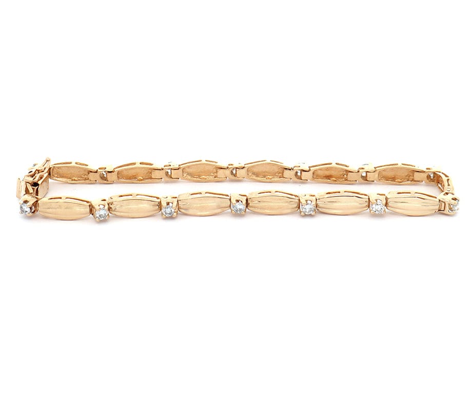 0.70ctw Diamond Station Link Bracelet in 14K