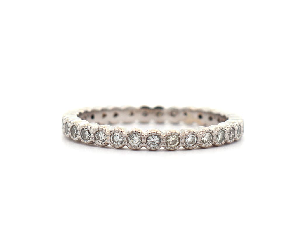 1.20ctw Round Diamond Eternity Wedding Band Ring in 14K