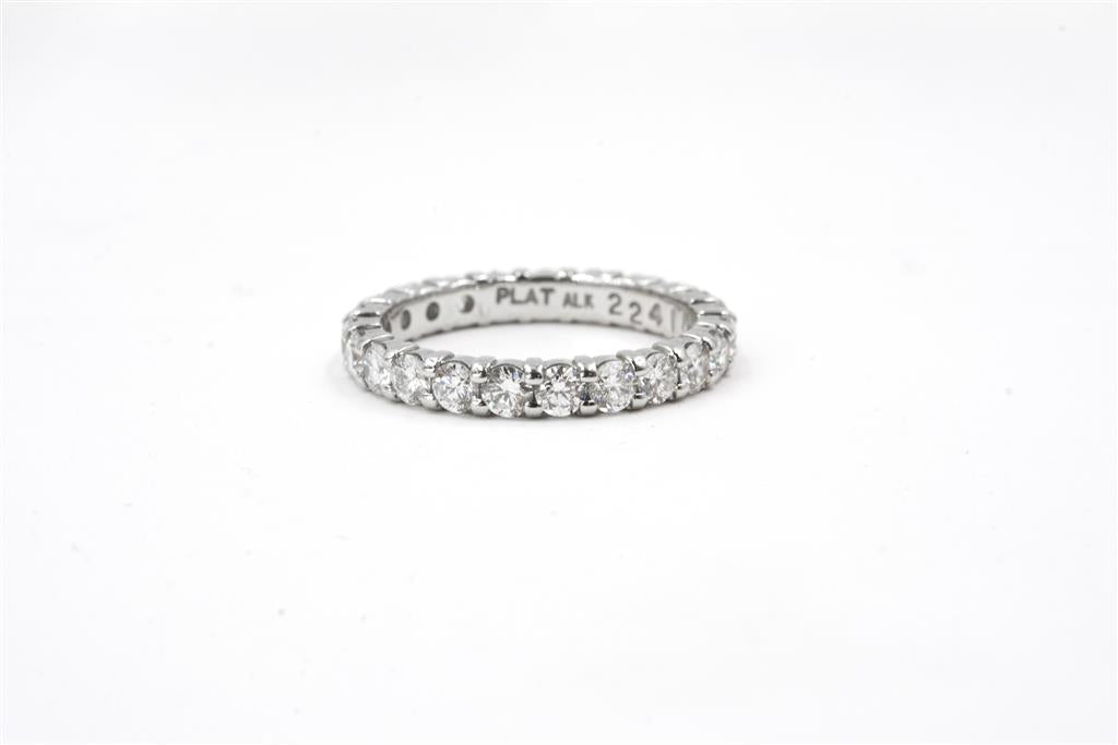 A Link Platinum Diamond Eternity Wedding Band