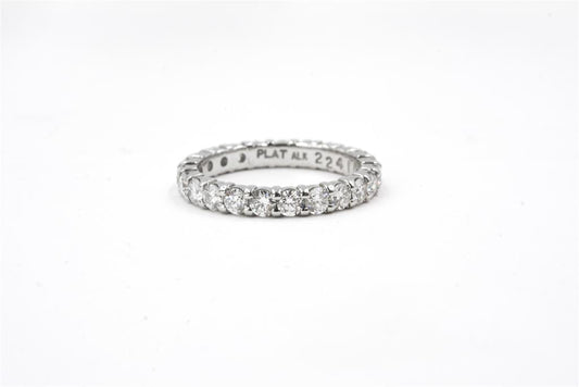 A Link Platinum Diamond Eternity Wedding Band