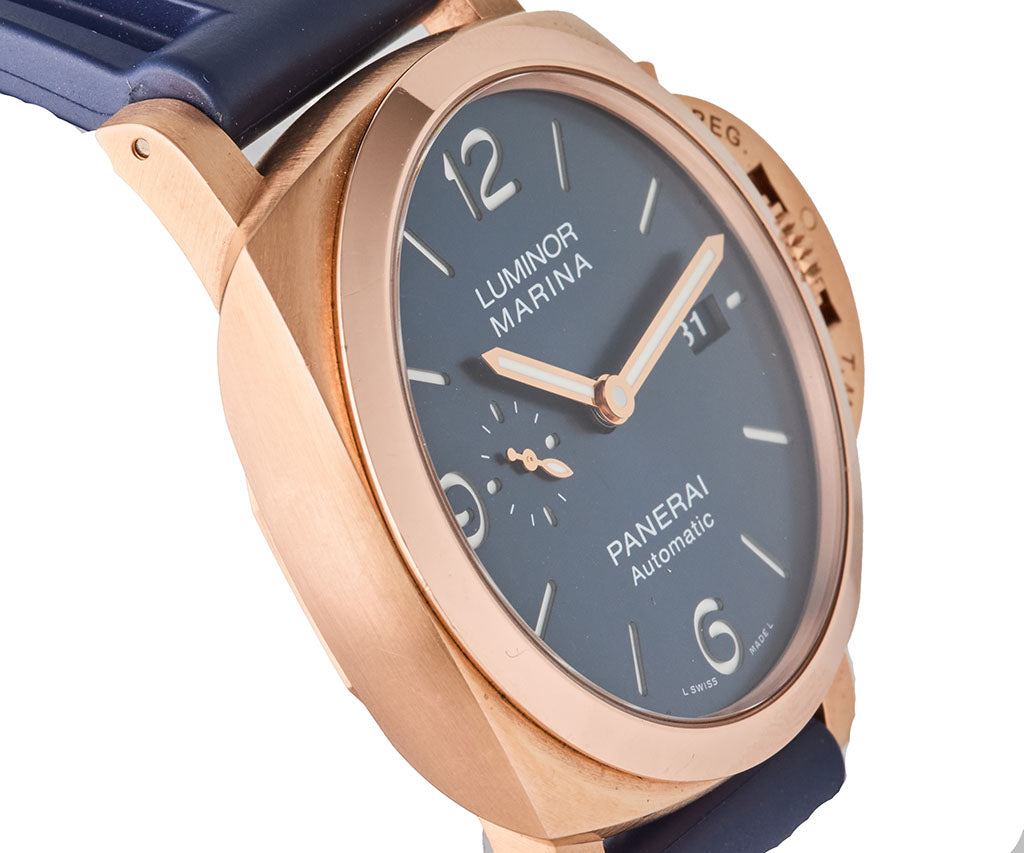 2022 Panerai Luminor Marina PAM01112 44MM Blue Dial Men's Watch