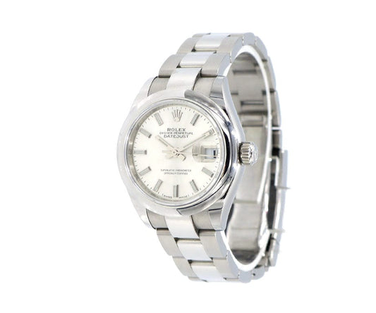 2002 Rolex Datejust 279160 28MM Silver Stick Dial Ladies Watch