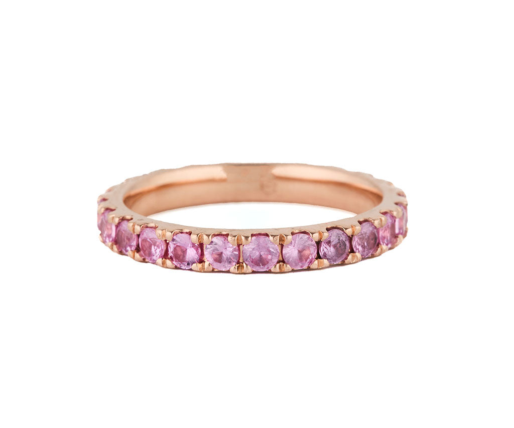 1.85ctw Pink Sapphire Eternity Band Ring in 14K