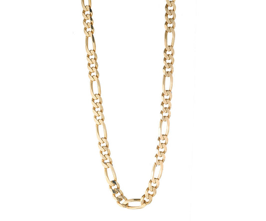 4.0MM Polished Figaro Link Chain Necklace in 14K