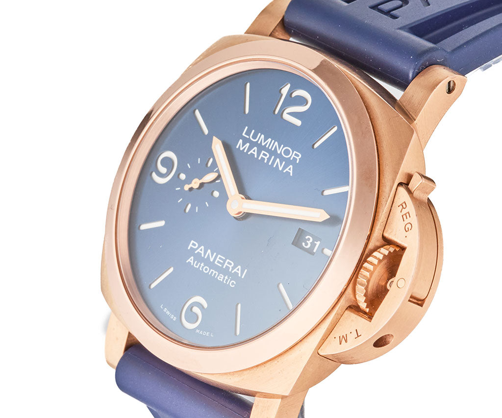 2022 Panerai Luminor Marina PAM01112 44MM Blue Dial Men's Watch