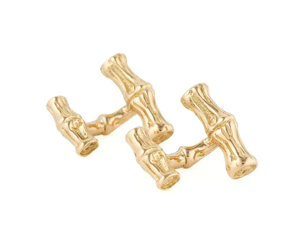 Vintage Tiffany & Co. Bamboo Style Cufflinks in 18K