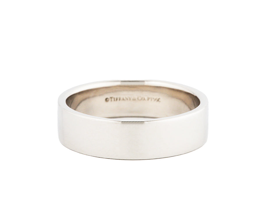 Tiffany & Co. 6.0MM Essential Flat Band Ring in Platinum