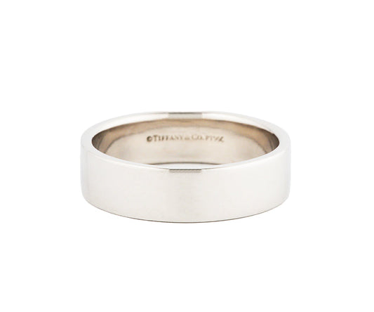 Tiffany & Co. 6.0MM Essential Flat Band Ring in Platinum