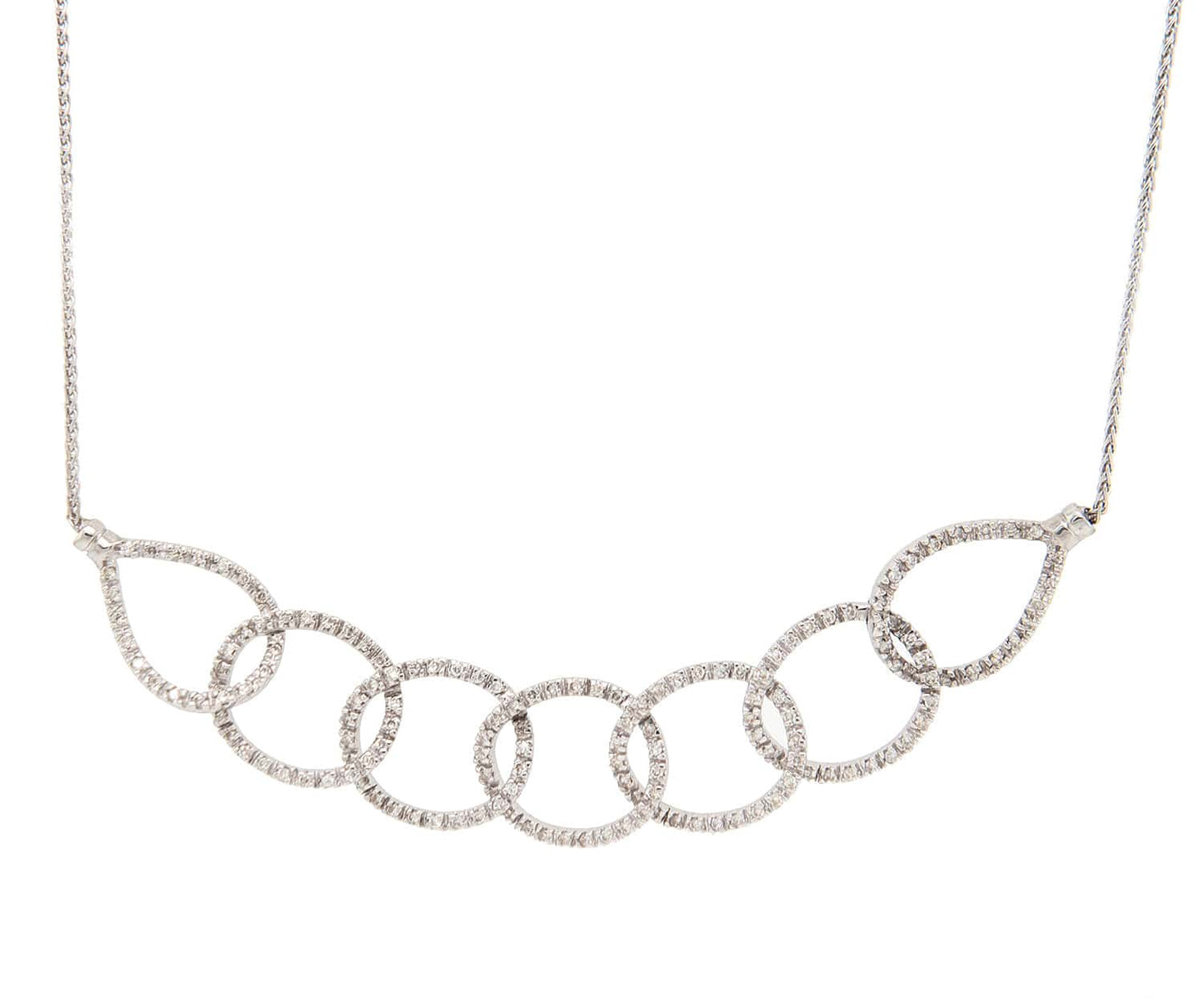 1.00ctw Diamond Interlocking Circles Necklace in 14K and 18K