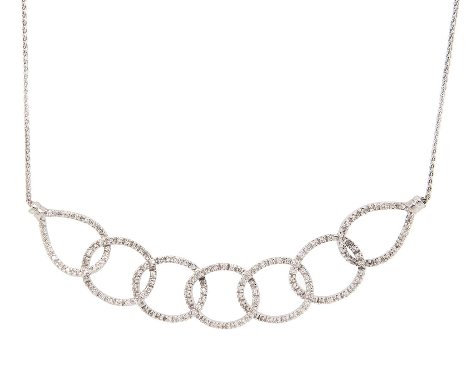 1.00ctw Diamond Interlocking Circles Necklace in 14K and 18K