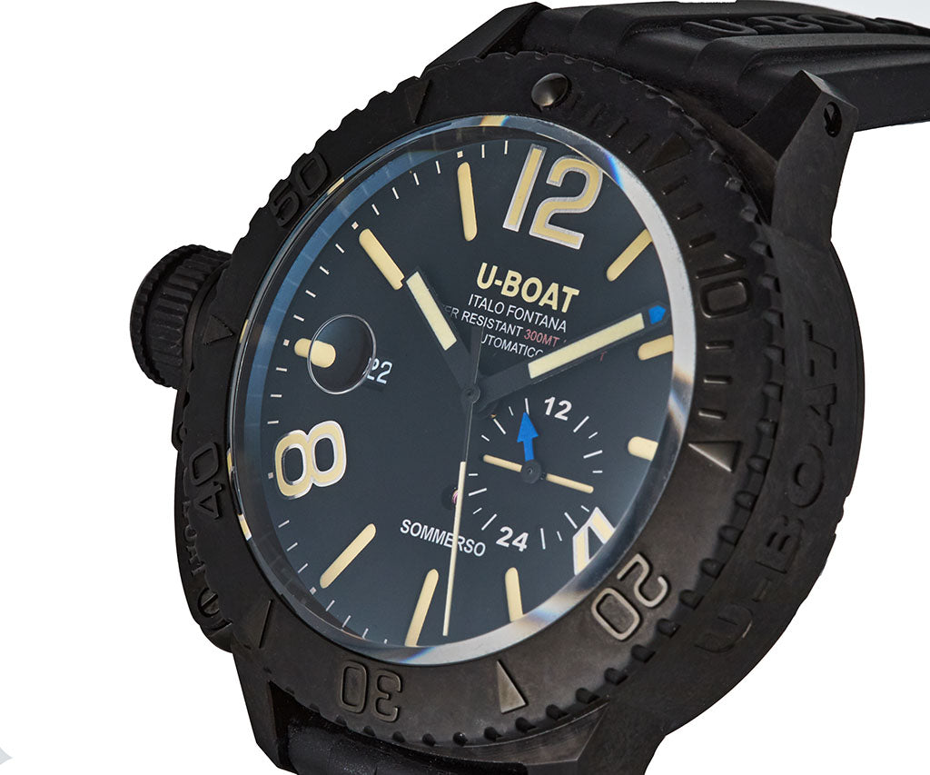 2024 U-Boat Sommerso 9015 46MM Black Dial Rubber Strap Men's Watch