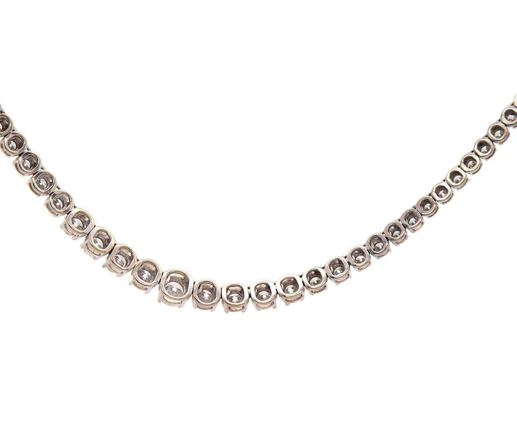 5.25ctw Round Diamond Graduated Tennis Necklace in 14K