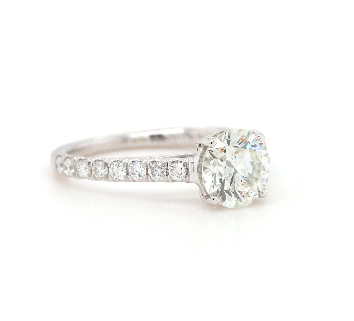 1.50ctw Round Diamond Straight Engagement Ring in 14K