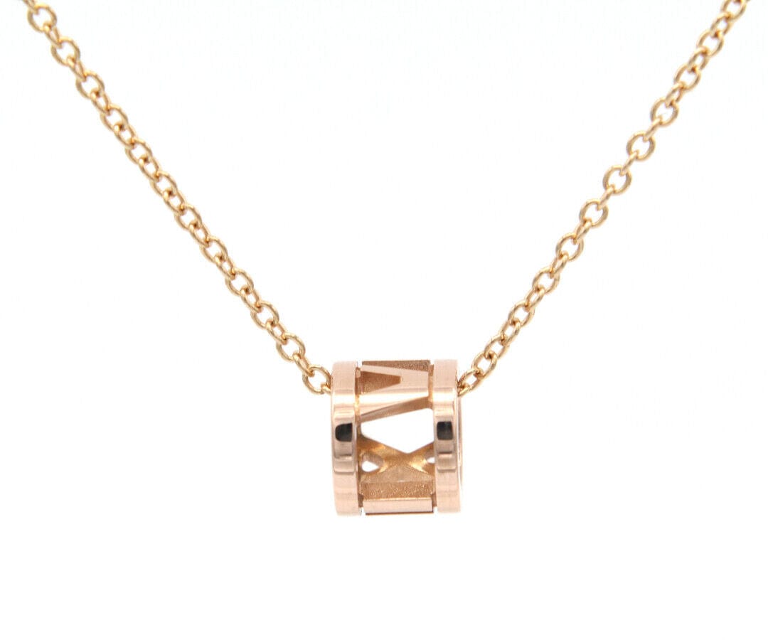 Tiffany & Co. Atlas Open Mini Pendant Necklace in 18K