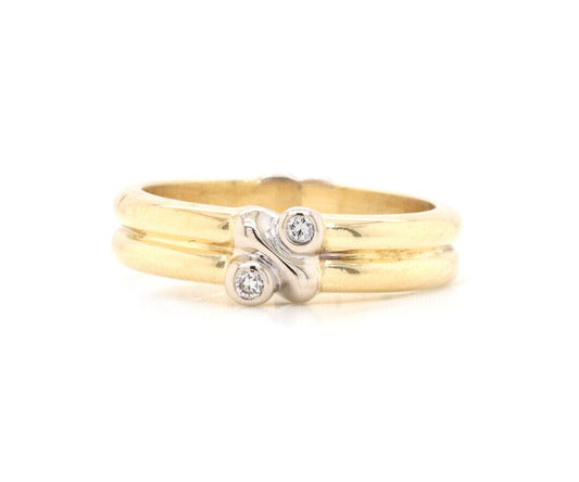 Tiffany & Co. Diamond Two Tone Band Ring in 18K