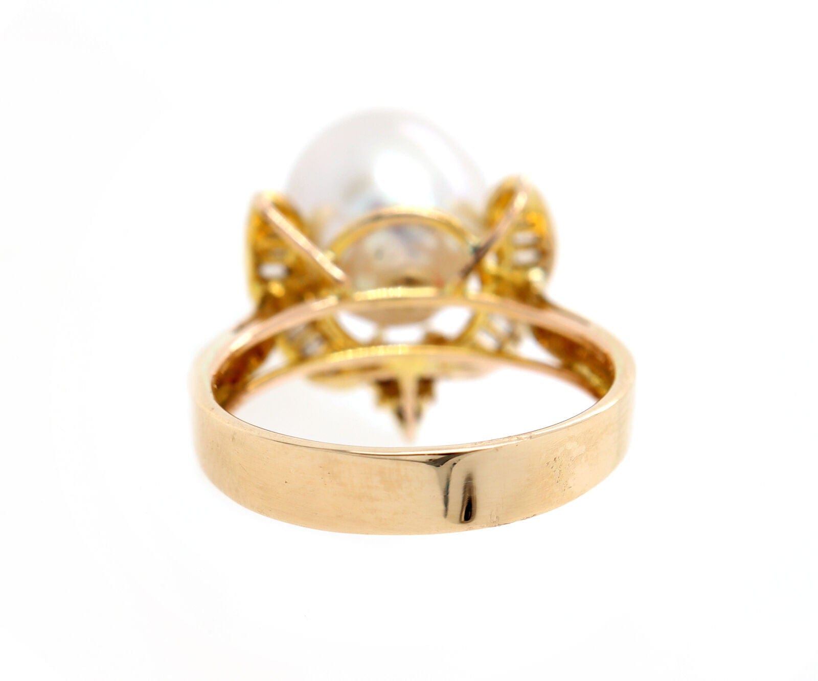 11.50MM South Sea Pearl and 0.25ctw Diamond Ring in 14K