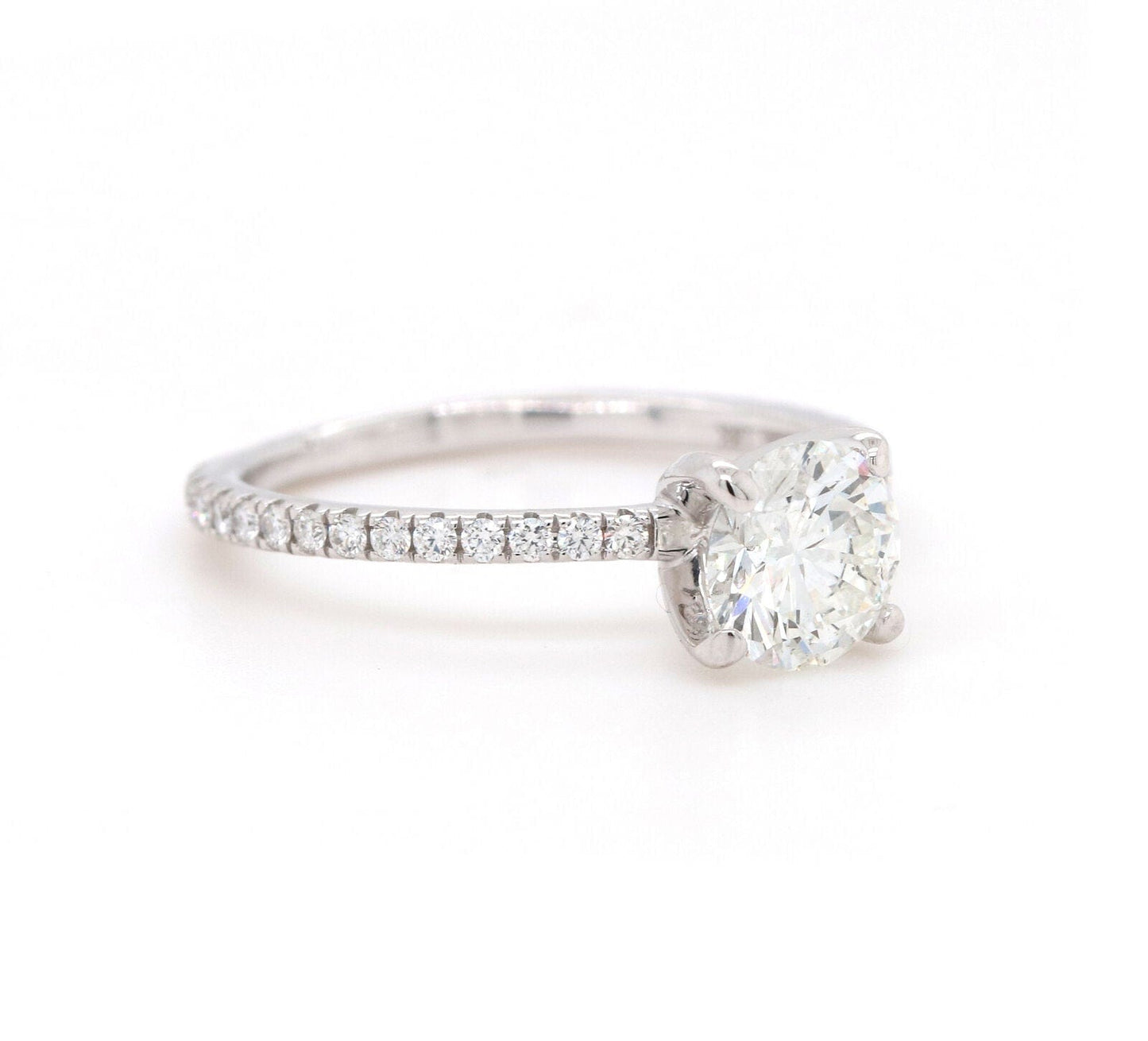 1.25ctw Round Diamond Straight Engagement Ring in 18K