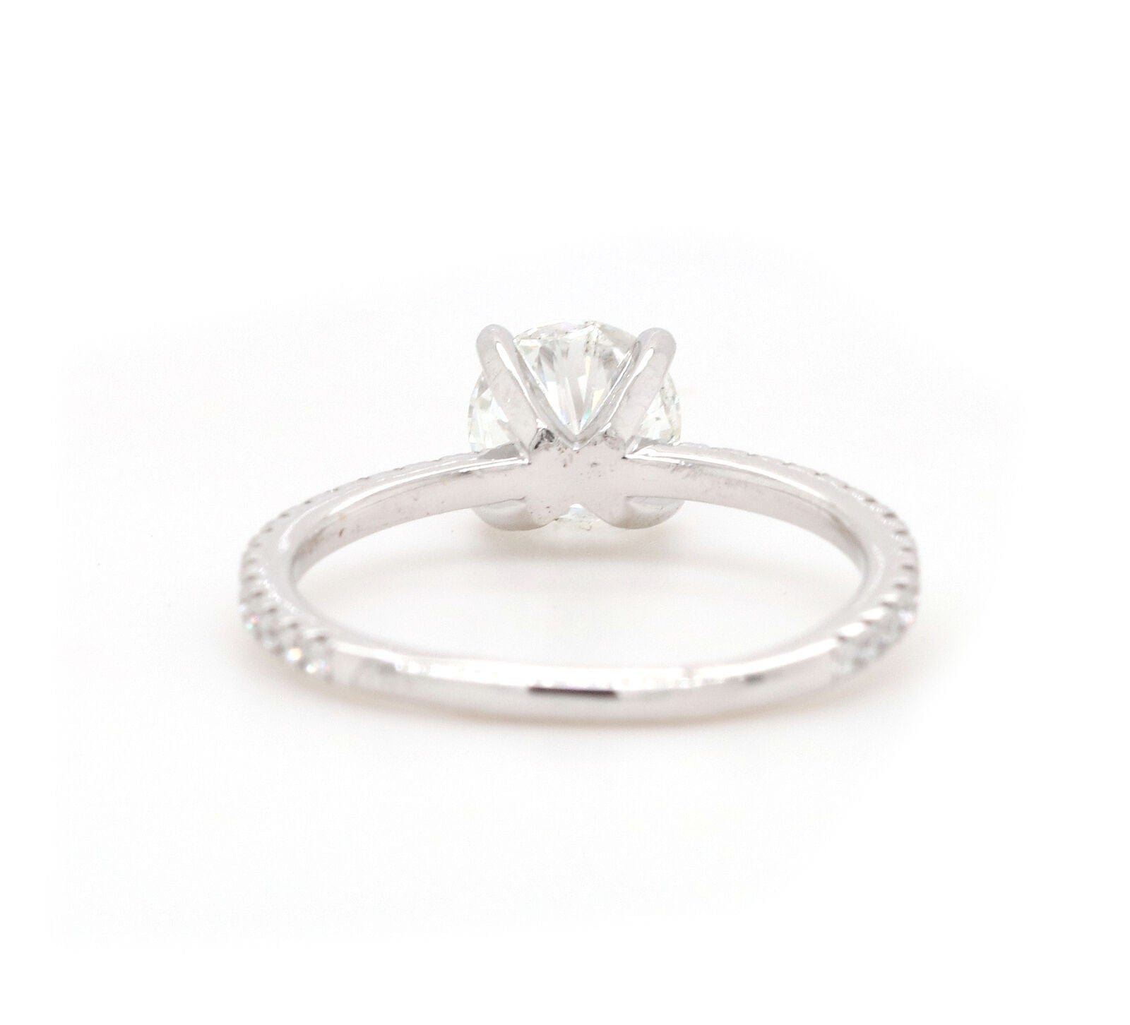 1.25ctw Round Diamond Straight Engagement Ring in 18K