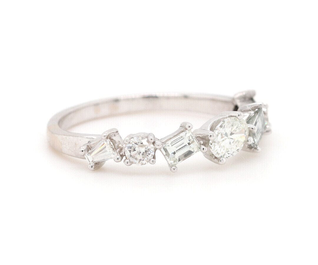 0.77ctw Mixed Cut Diamond Band Ring in 14K