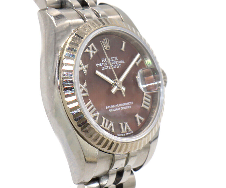 2006 Rolex Datejust 179174 26MM Black Mother of Pearl Dial Ladies Watch