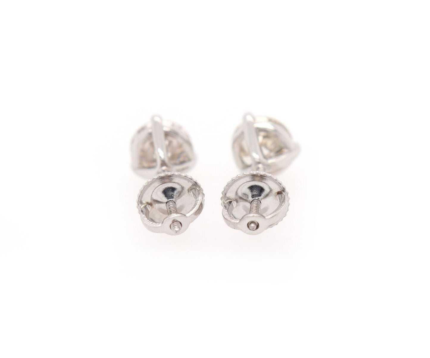 2.03ctw Round Diamond Solitaire Stud Earrings in 14K