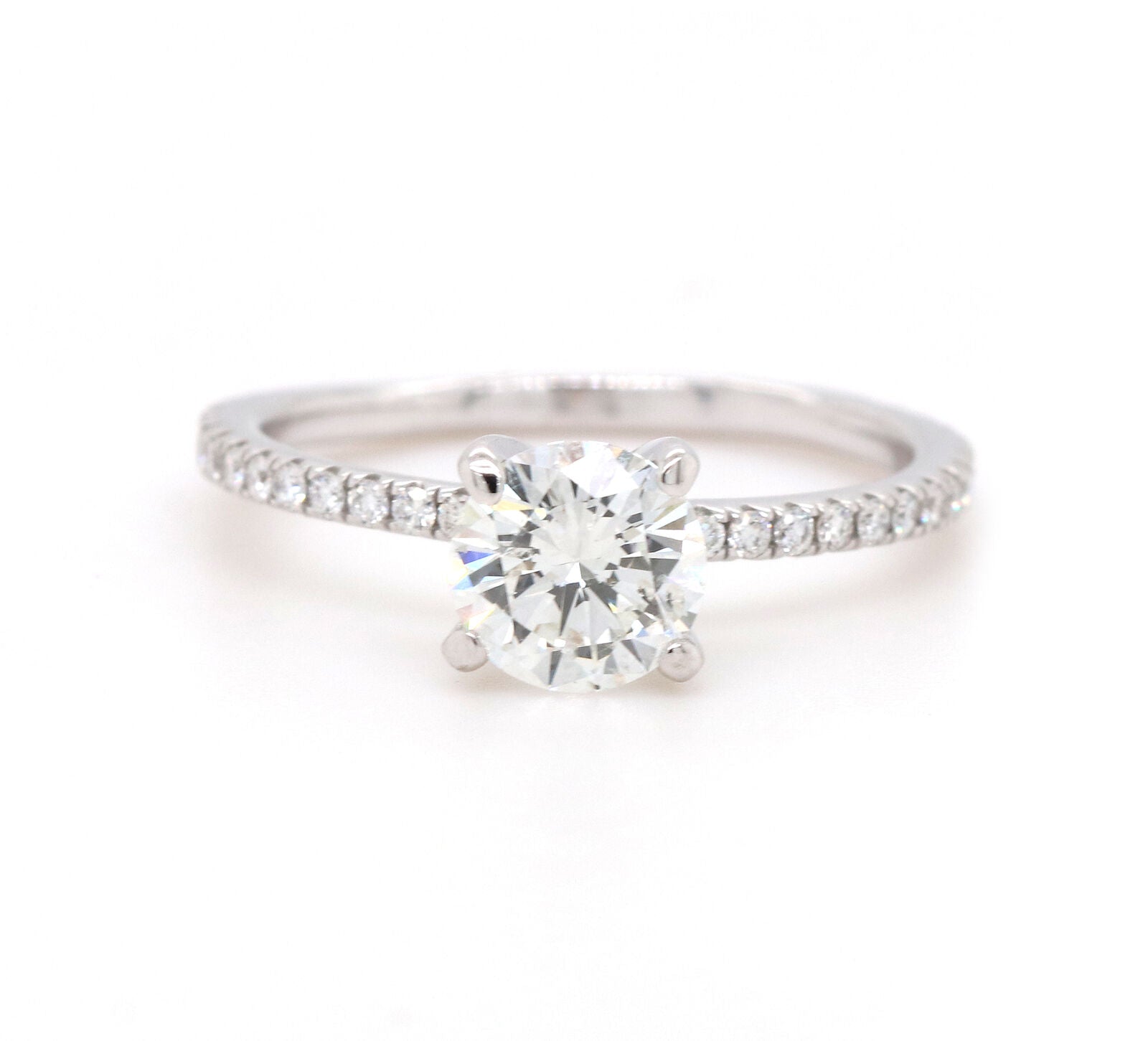 1.25ctw Round Diamond Straight Engagement Ring in 18K