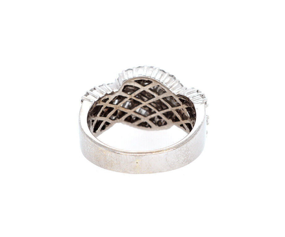 1.75ctw Round and Baguette Diamond Frame Bypass Ring in 18K