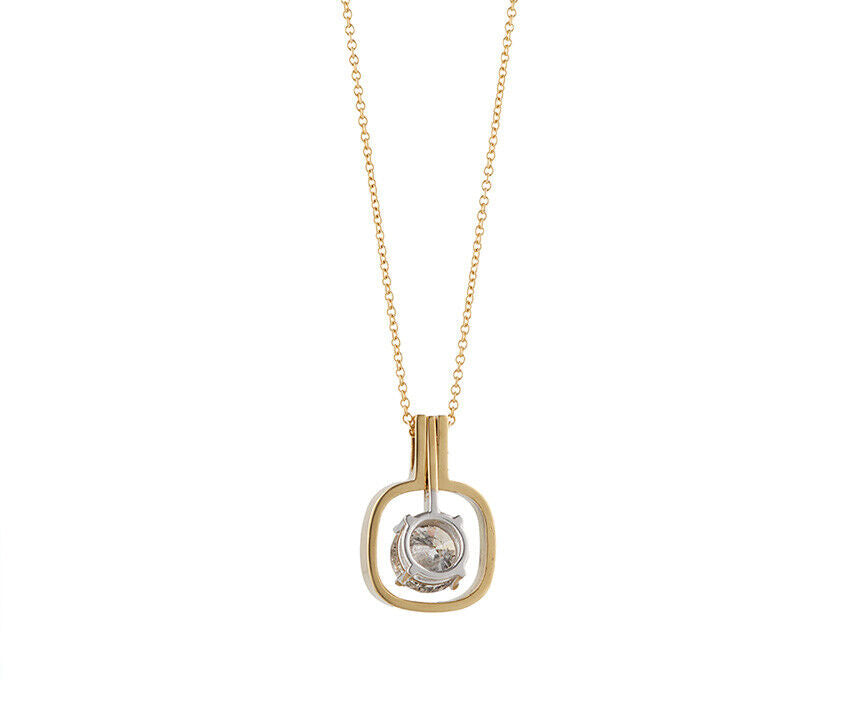 1.55ct Round Diamond Swing Pendant Necklace in 18K