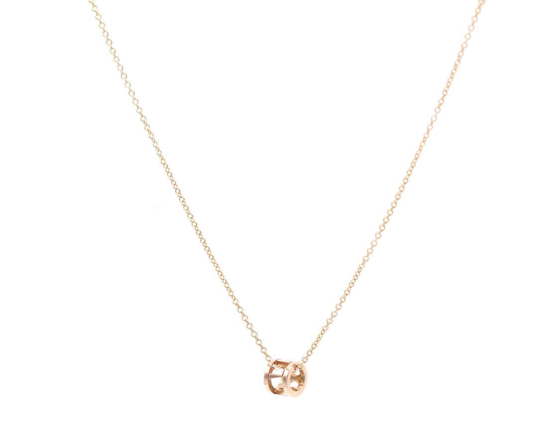 Tiffany & Co. Atlas Open Mini Pendant Necklace in 18K