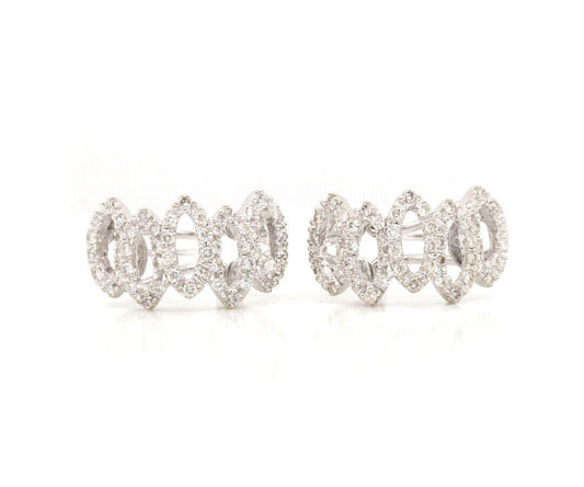 1.00ctw Diamond Open Huggie Earrings in 14K