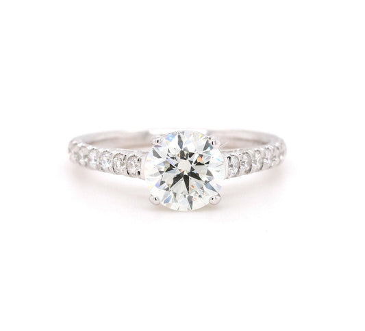 1.50ctw Round Diamond Straight Engagement Ring in 14K